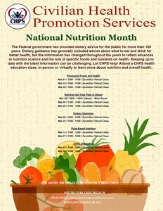 Keeping up to date with the latest information can be challenging. Let Civilian Health Promotion Services help this National Nutrition Month.