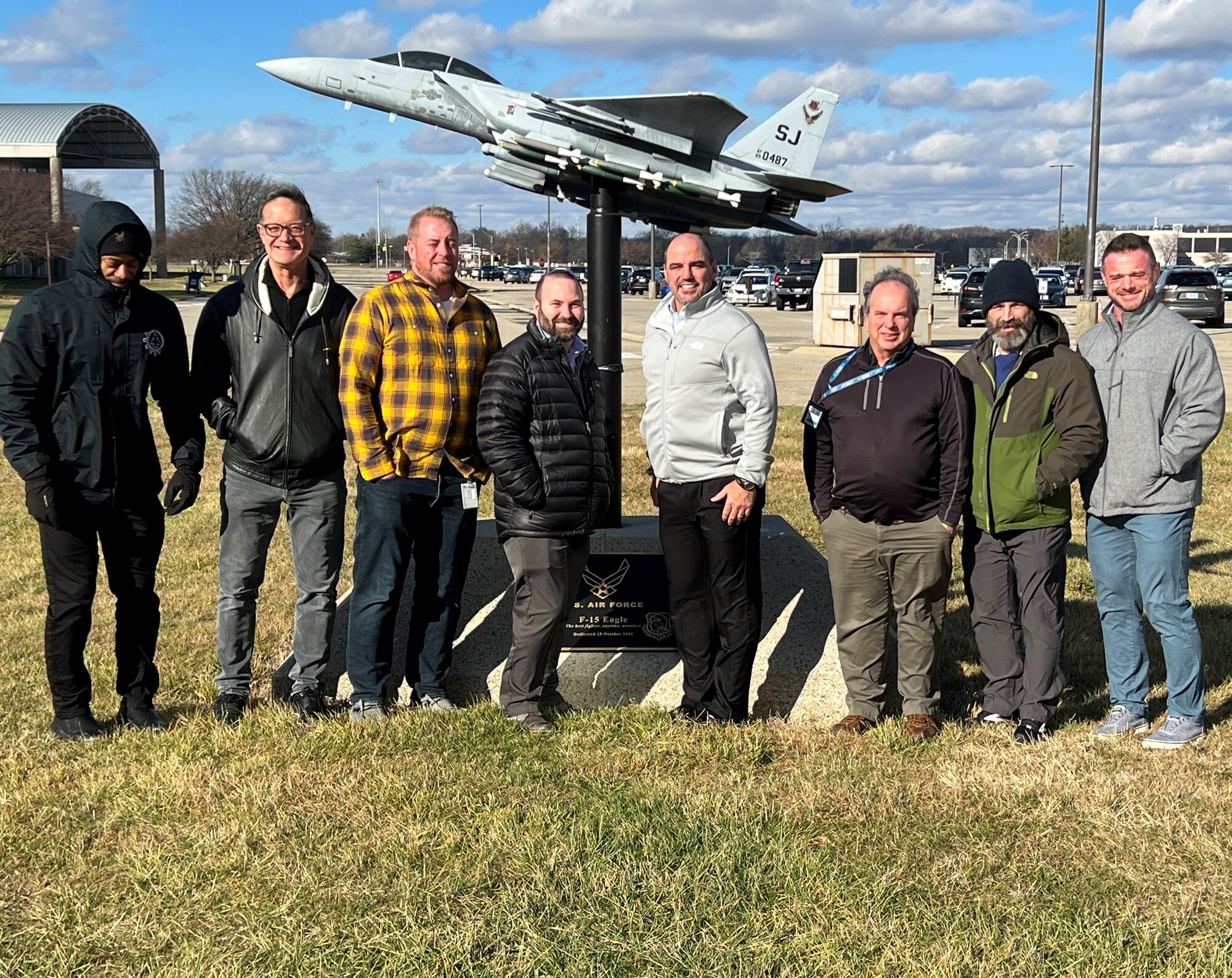 Group of men standing outside