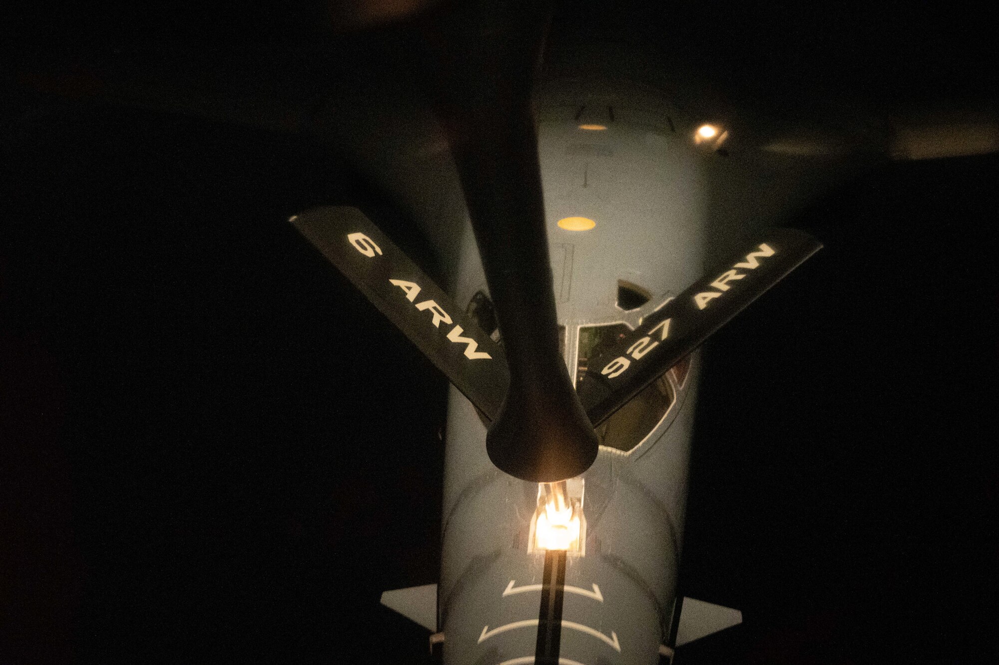 plane receives gas from another plane