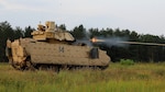 Bradley fighting vehicle firing.