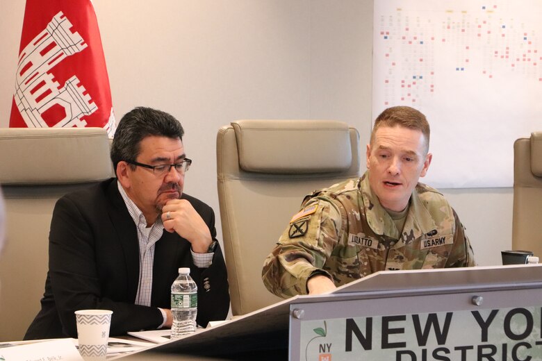 Col. Matthew Luzzatto speaks with the Honorable Michael L. Connor, Assistant Secretary of the Army for Civil Works