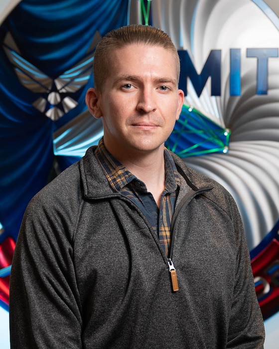 Portrait of Tech. Sgt. Chasen Milner, AI Accelerator member. (U.S. Air Force photo by Tech. Sgt. Brycen Guerrero)