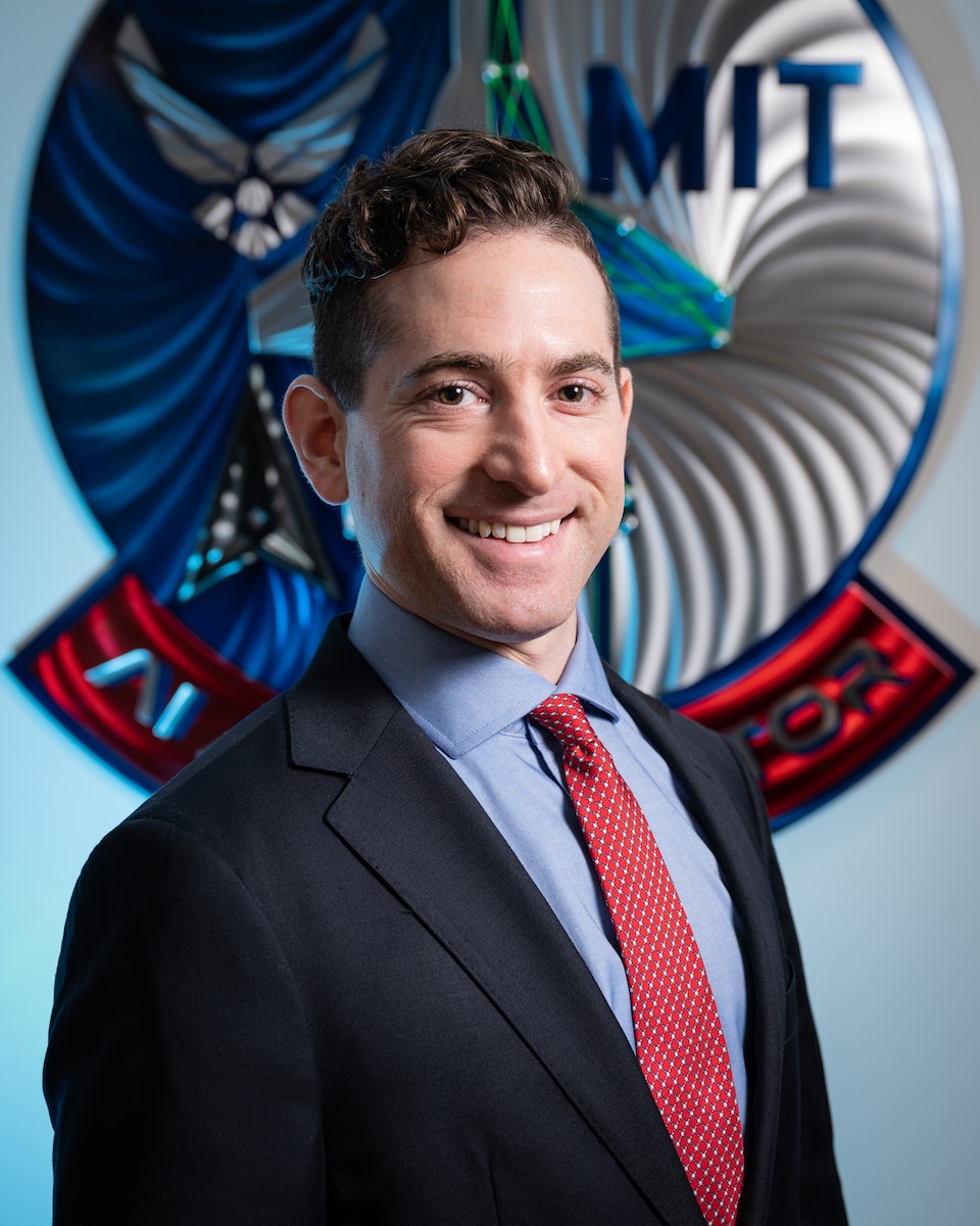 Capt. Ethan Sneider, AI Accelerator Phantom Program Manager. (U.S. Air Force photo by Tech. Sgt. Brycen Guerrero)