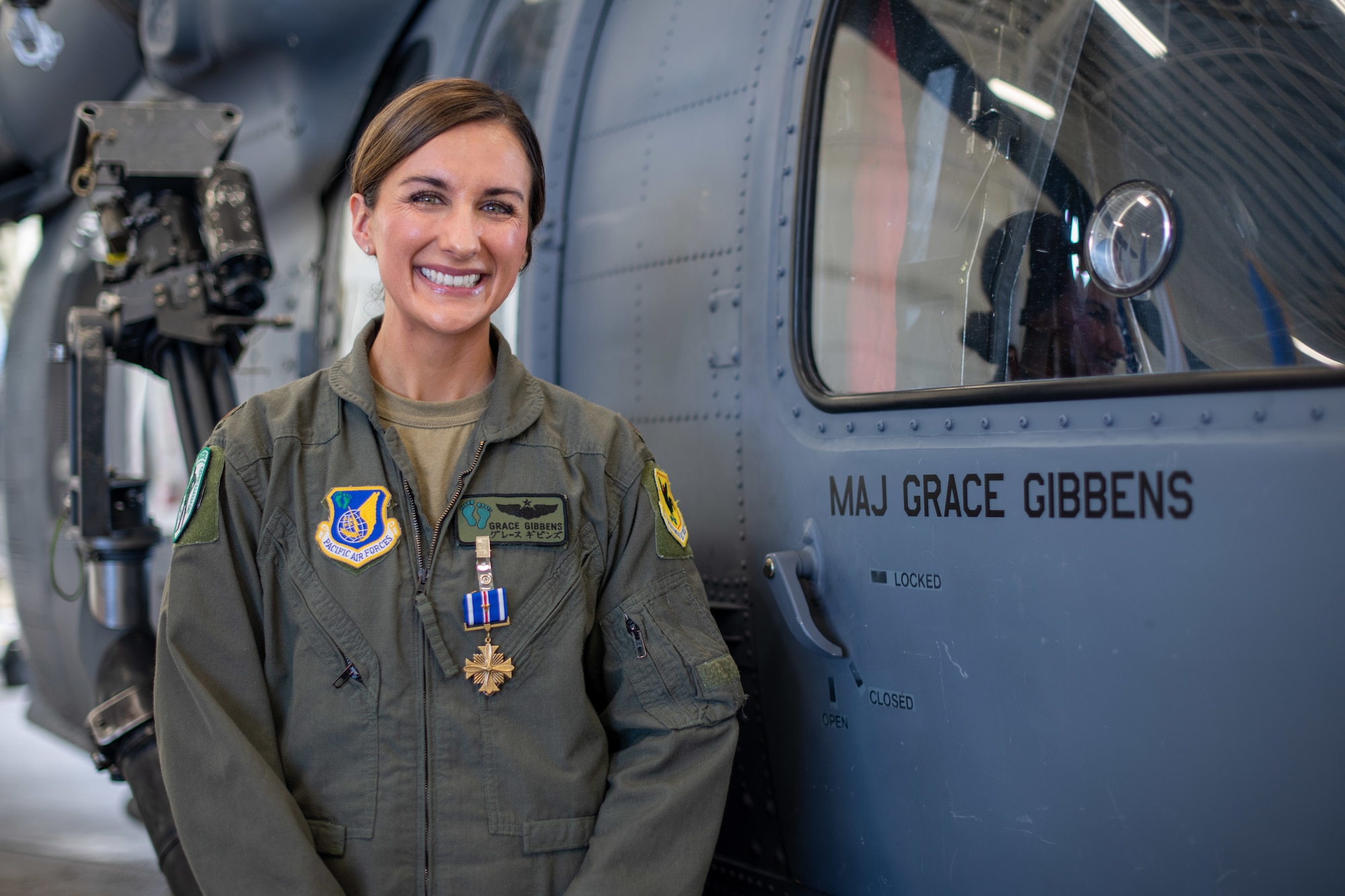 An Airman poses for a photo.