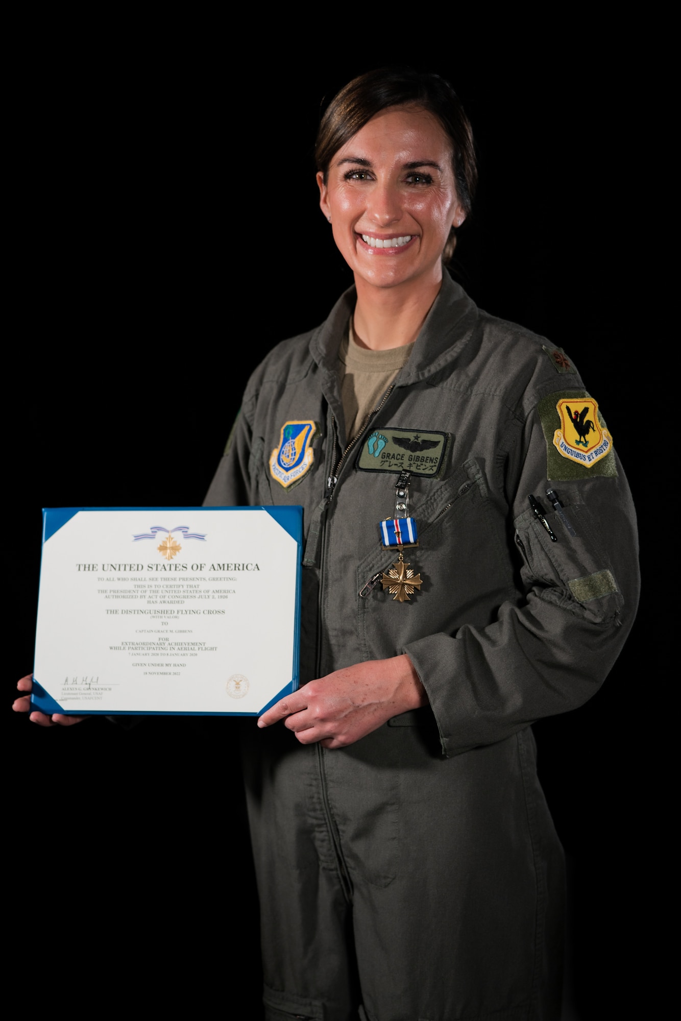 An Airman poses for a photo.