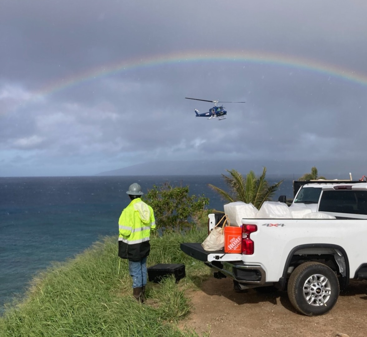 The Coast Guard is responding to a 94-foot motor yacht that grounded off the north side of Honolua Bay, Maui, Monday.