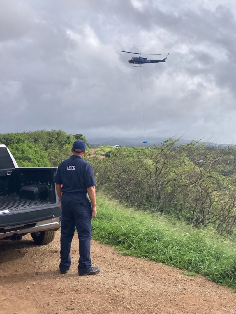 The Coast Guard is responding to a 94-foot motor yacht that grounded off the north side of Honolua Bay, Maui, Monday.