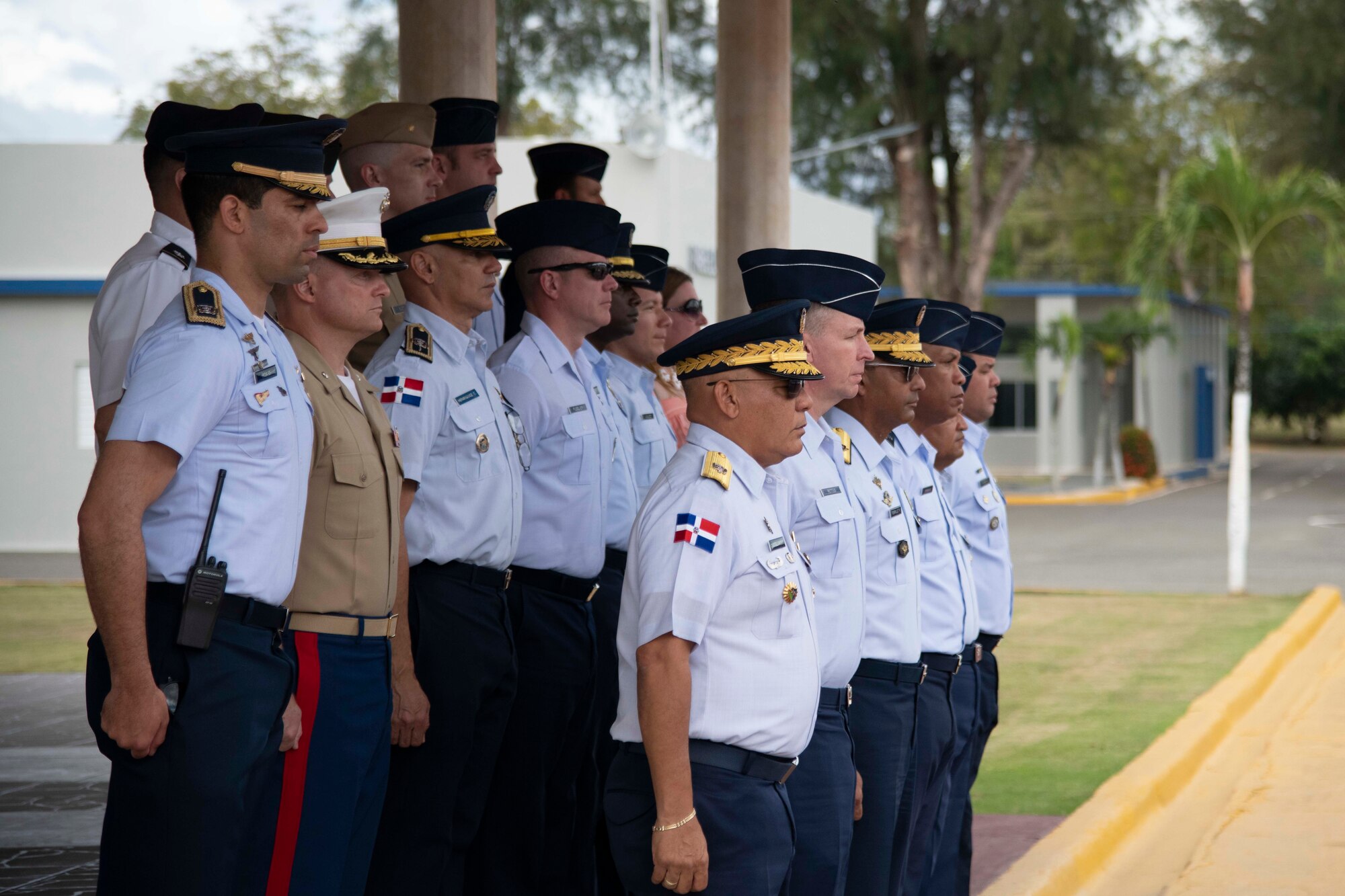 Generals stand at attention
