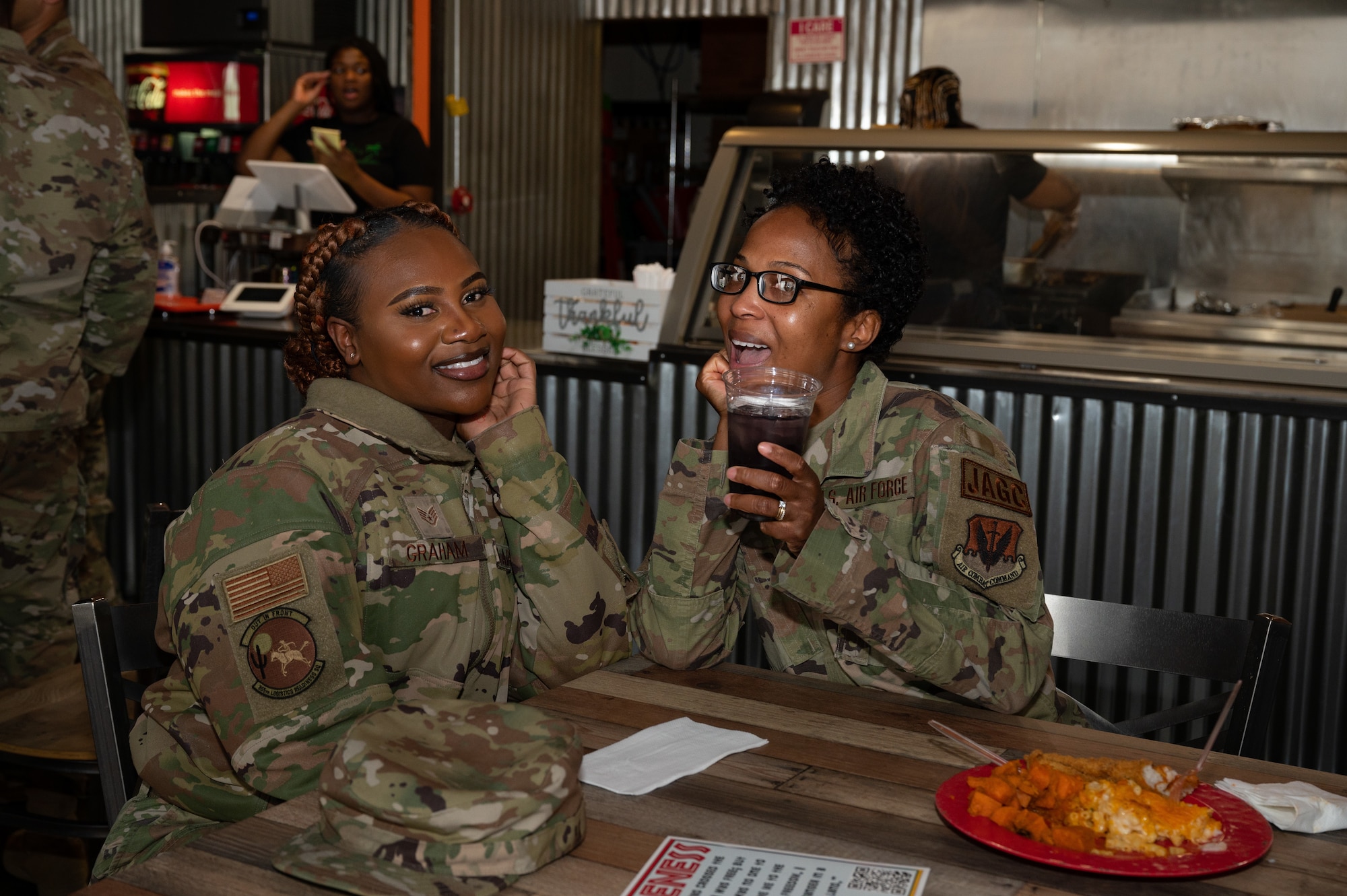 A photo of Airmen posing