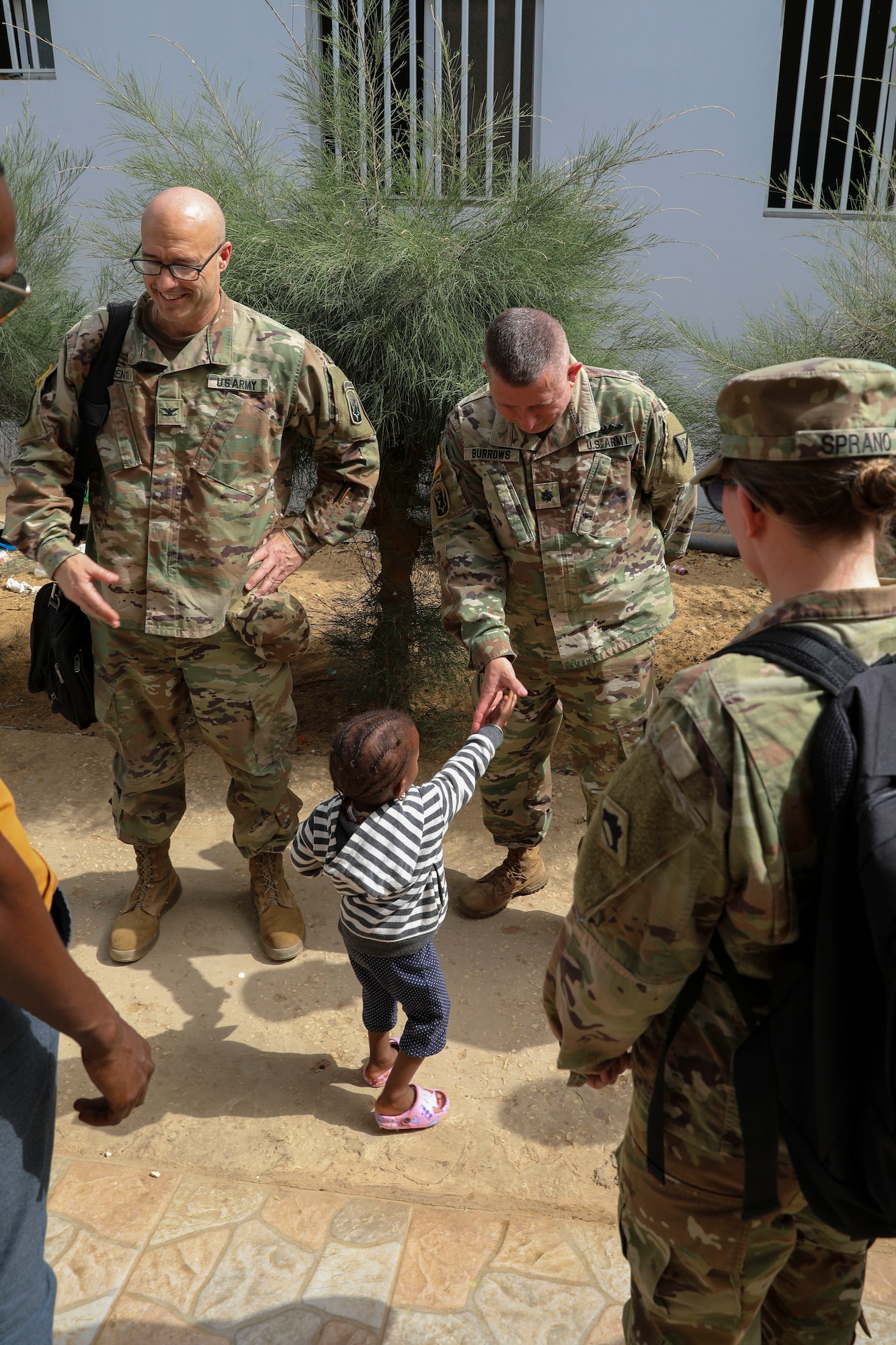 U.S. Army and Air Force medical professionals with the Vermont National Guard receive an orientation of the Mbour Hospital Feb. 20 during the start of the MEDREX Senegal 2023 medical readiness exercise. The 40-person U.S. team will work for two weeks alongside Senegalese hospital professionals at the Thies Regional Hospital and two smaller hospitals.