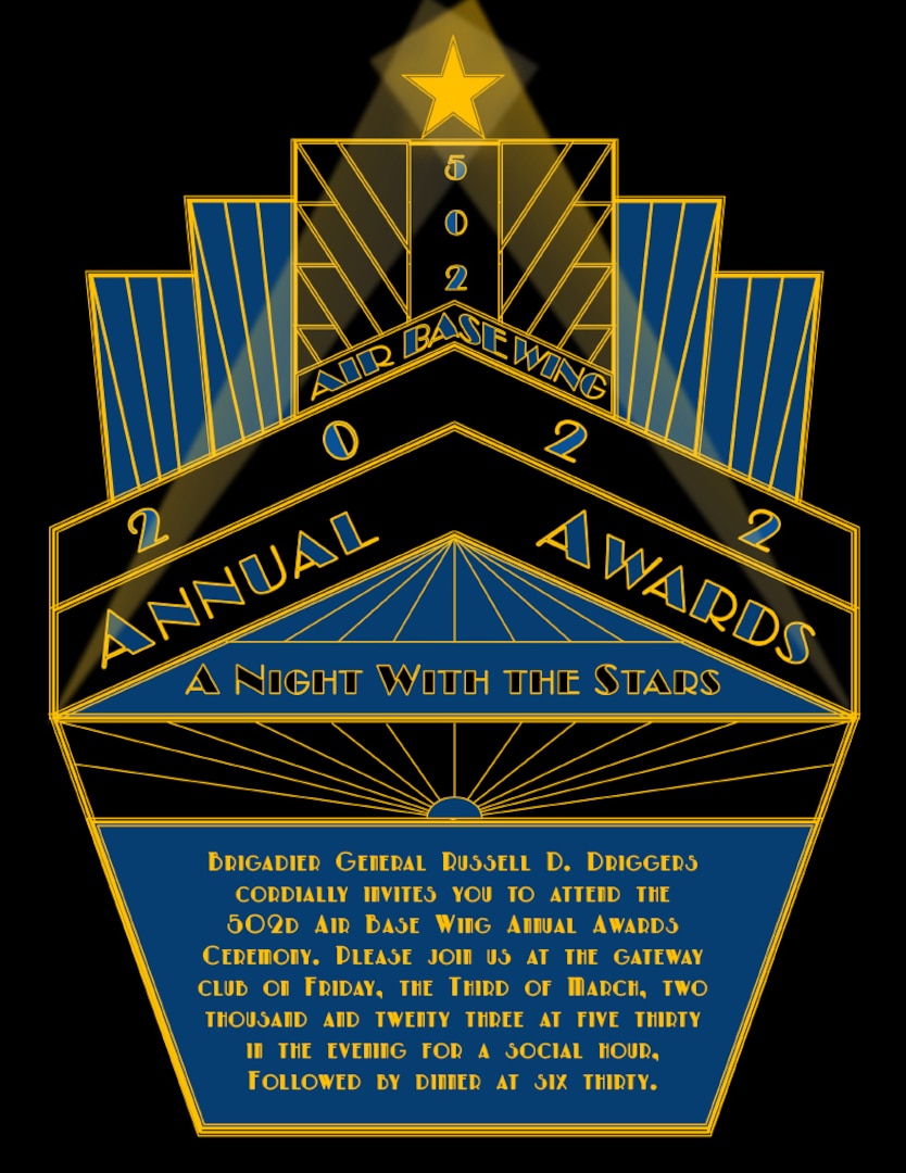 2022 502nd Air Base Wing Annual Awards Ceremony “A Night With The Stars”