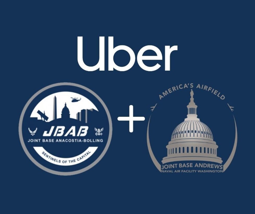 Joint Base Andrews and Joint Base Anacostia-Bolling launched a new rideshare program on March 1, 2023. The project was an effort to make traveling easier for the people who live, work or transit through the installations. (U.S. Air Force graphic by Staff Sgt. Spencer Slocum)