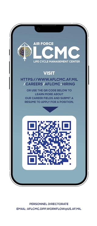 Page 4. QR code to the AFLCMC hiring website