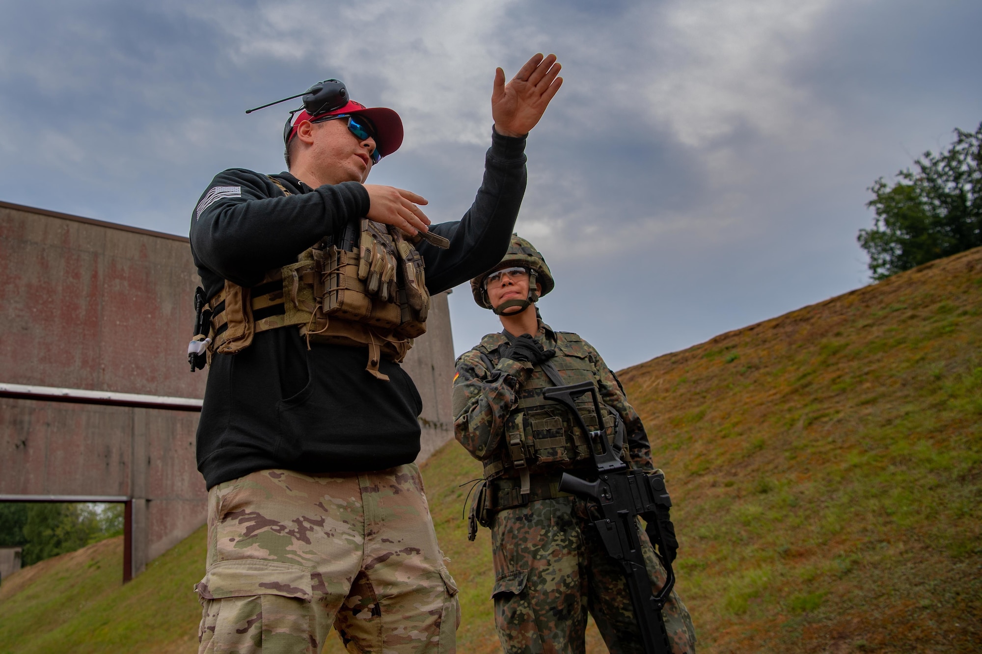 435th Security Forces Squadron instructor, assist students during training