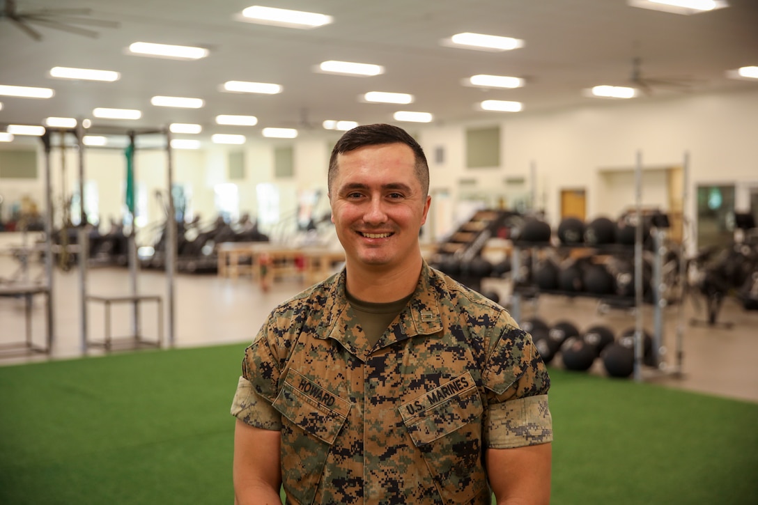 U.S. Marine Corps Capt. Michael C. Howard the company commander of Romeo Company, Support Training Battalion, poses for a photo on Marine Corps Recruit Depot Parris Island S.C., Sep. 23, 2022. Romeo Company, formerly known as Special Training Company, is a rehabilitation, recovery, and reconditioning company with the mission of getting recruits back to the fight. (U.S. Marine Corps Photo by Sgt. Ryan Hageali)
