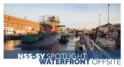 NSS-SY spotlight: Waterfront offsite graphic. Original image used to produce this graphic was taken by Kenneth Takada. (U.S. Navy graphic by Adrienne Burns)