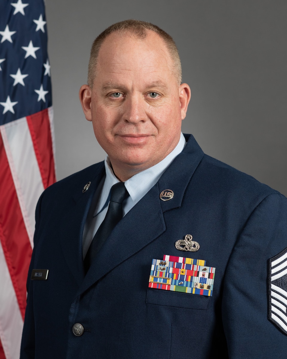 137th SOW Command Chief Master Sgt. Lawrence M. DeSalle official photo
