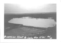 Photo of the Mill Creek project during construction. The project was completed in 1942 and is the oldest project in the Walla Walla District.