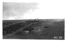 Photo of the Mill Creek project during construction. The project was completed in 1942 and is the oldest project in the Walla Walla District.