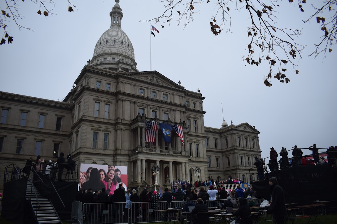 Michigan National Guard members participated in Gov. Gretchen Whitmer's inauguration ceremony. The MING has a proud tradition throughout its history of supporting inaugurations for our Commander in Chief, the Governor of Michigan.