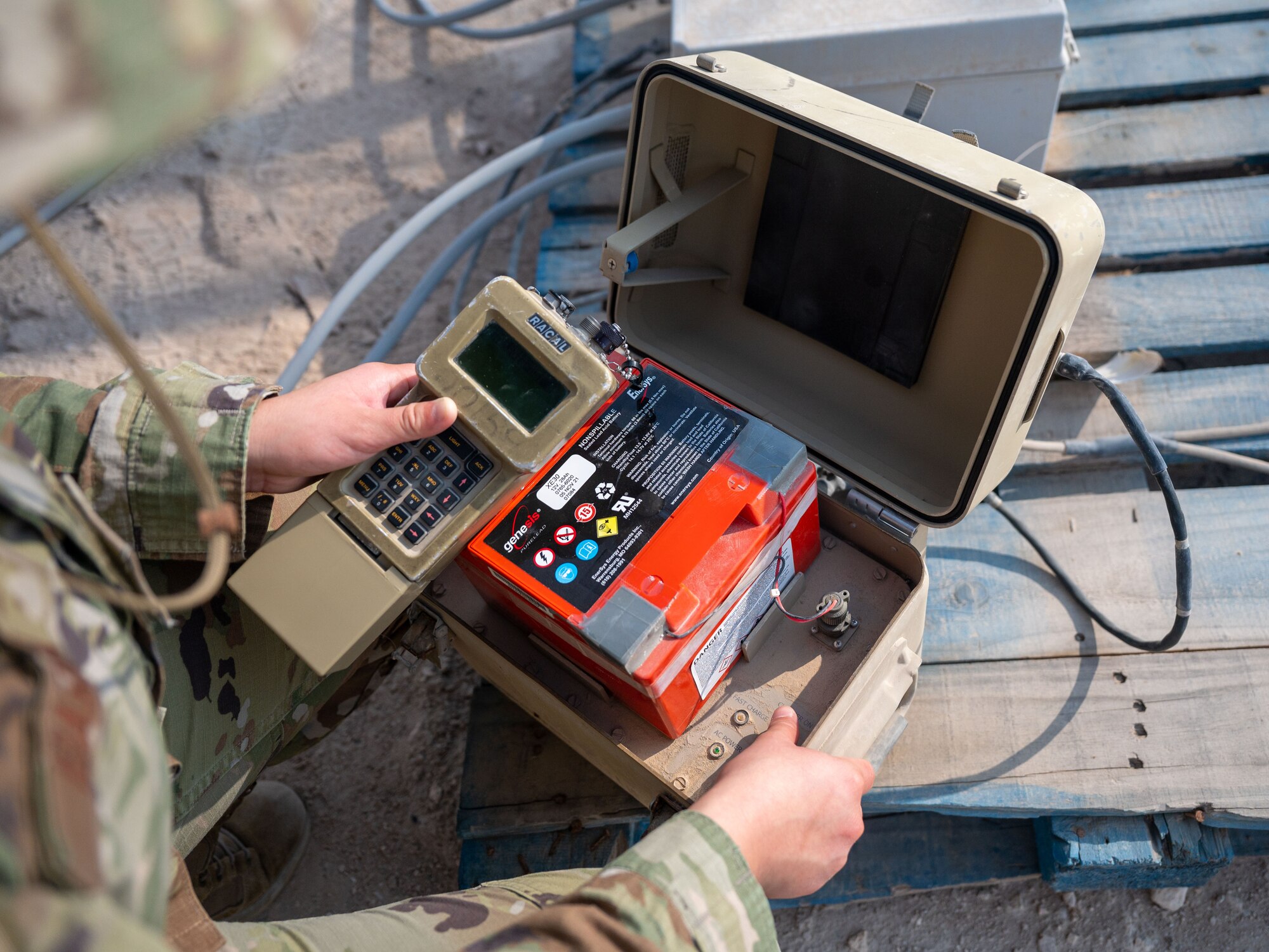 A photo of Senior Airman Sheeryna Ibarra performing a function check