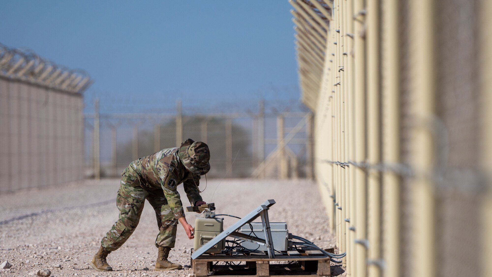 A photo of Senior Airman Sheeryna Ibarra performing a fuction check