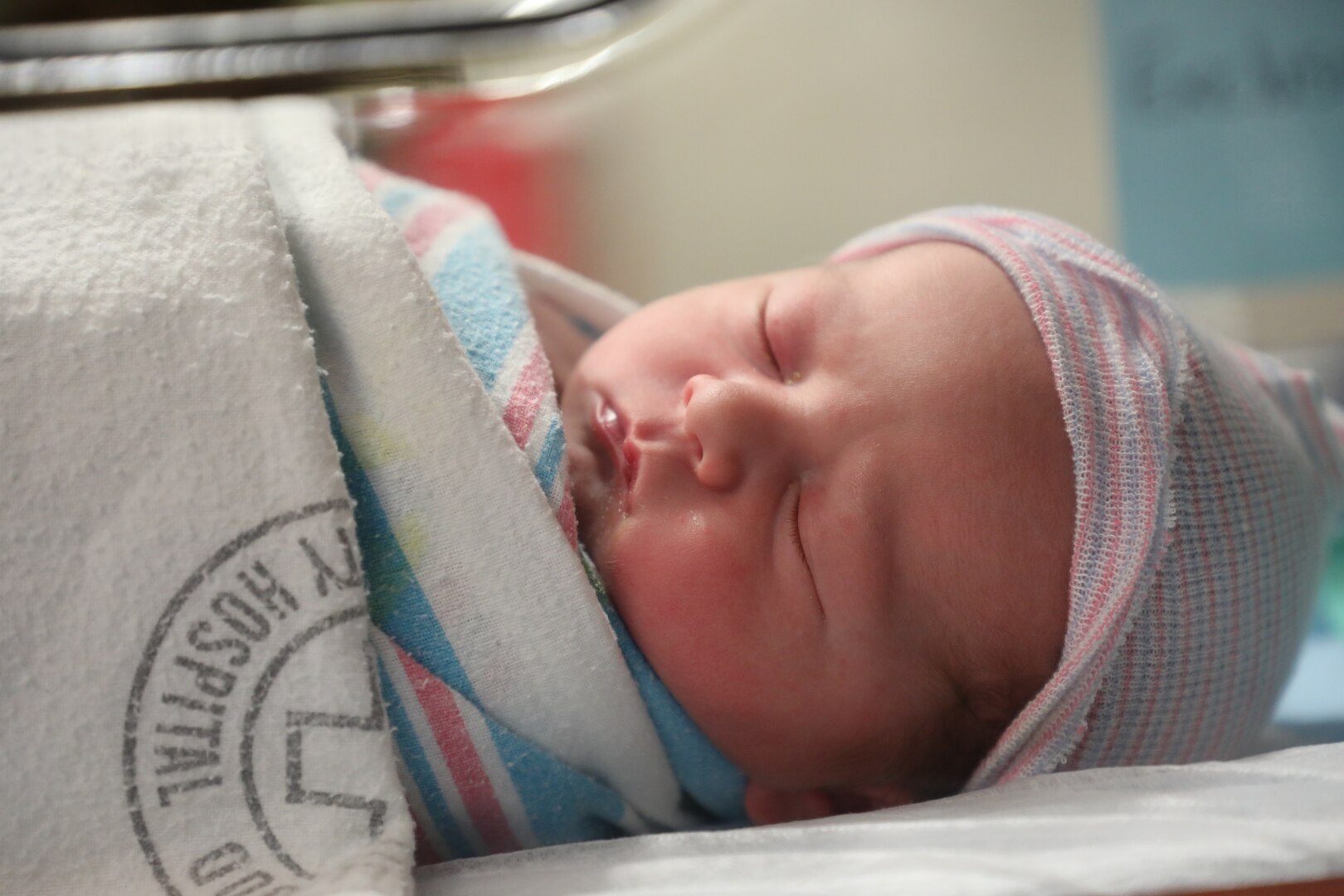 A newborn at an Army hospital in Korea.