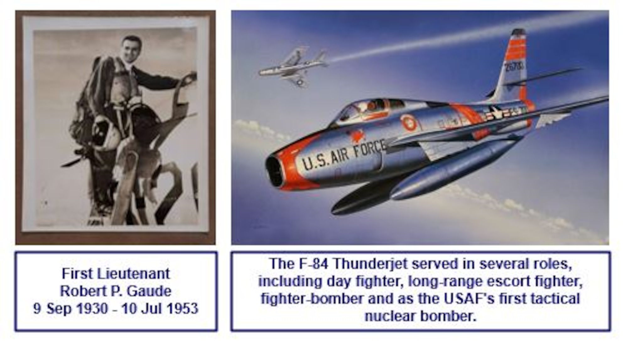 Courtesy graphic showing 1st Lt. Robert Gaudé