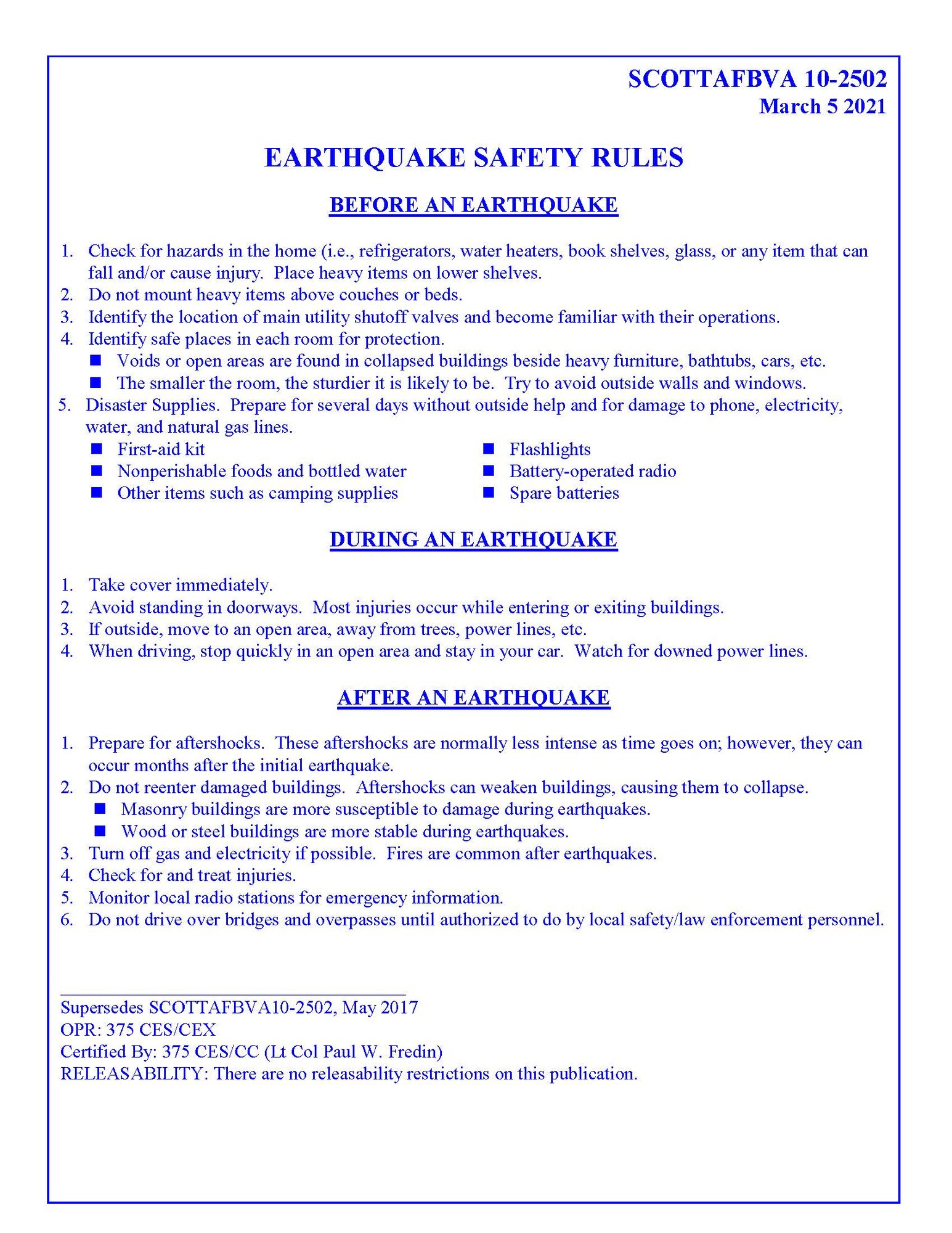 Safety Flyer