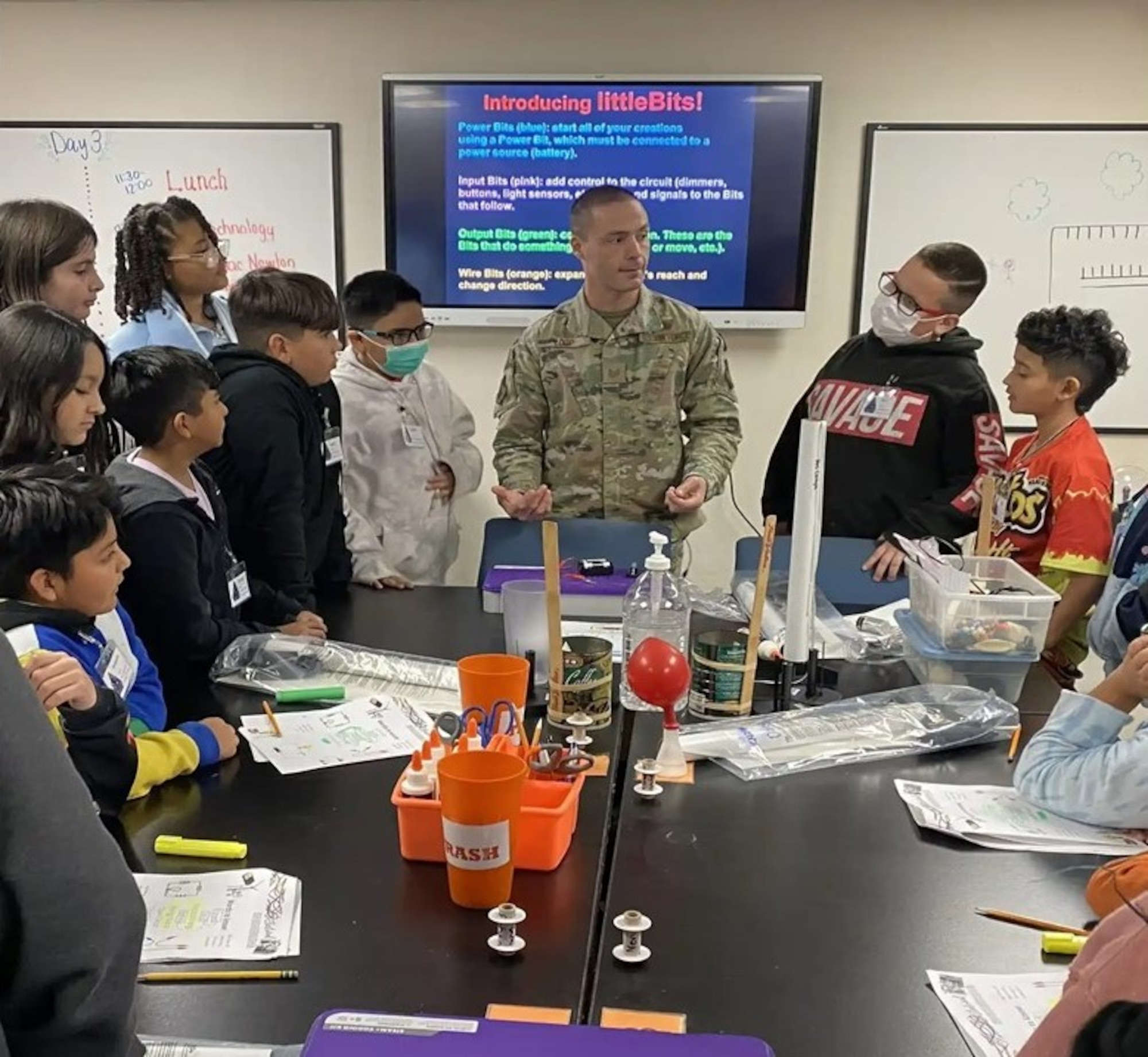 Technical Sgt. Jeremiah “Bulldog” Loop, 16th AF, NCOIC, Information Warfare Capabilities, is an electrical engineering expert who donates his time through the Starbase Kelly Leaders Influencing the Future through Teaching program to share his love of all things insulators, conductors, switches and pathways with Southwest ISD students.