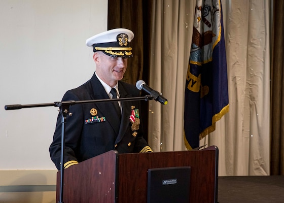 USS Albany Holds Change of Command