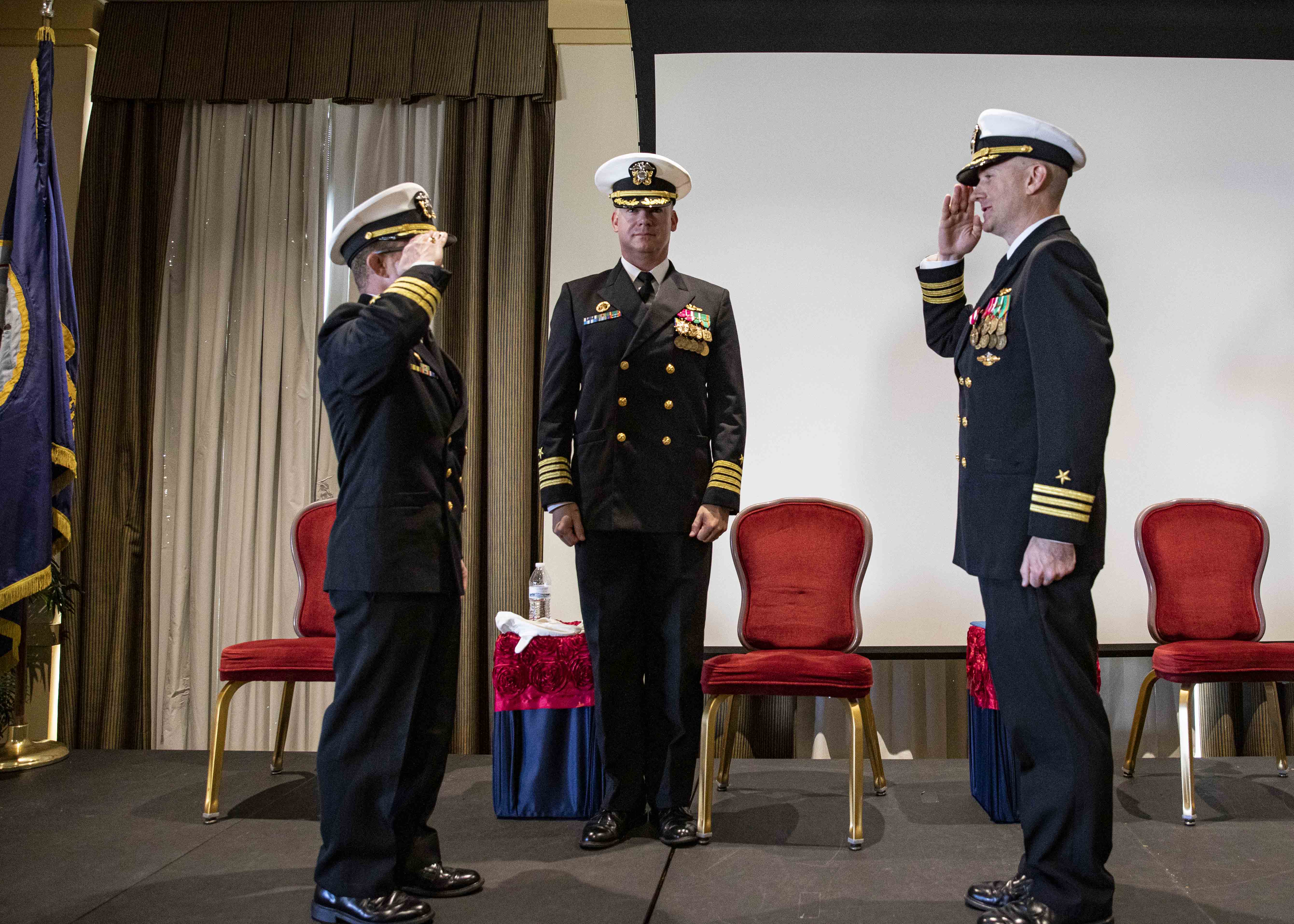 USS Albany Holds Change of Command