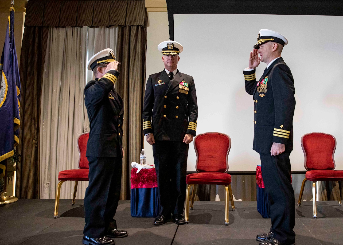 USS Albany Holds Change of Command