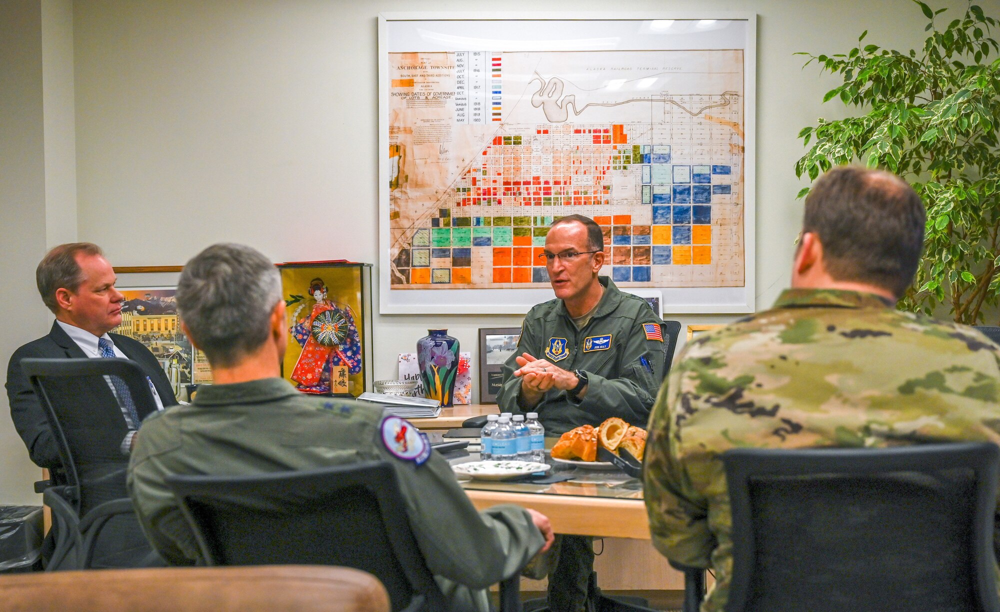 Lt. Gen. John Healy, Chief of Air Force Reserve and Commander, Air Force Reserve Command, visits the 477th Fighter Group at Joint Base Elmendorf-Richardson on Jan. 7 2023. This visit is the first of the Air Force Reserve Command's 2023 Road Show to see how Airmen are transforming for the future and becoming mission ready.