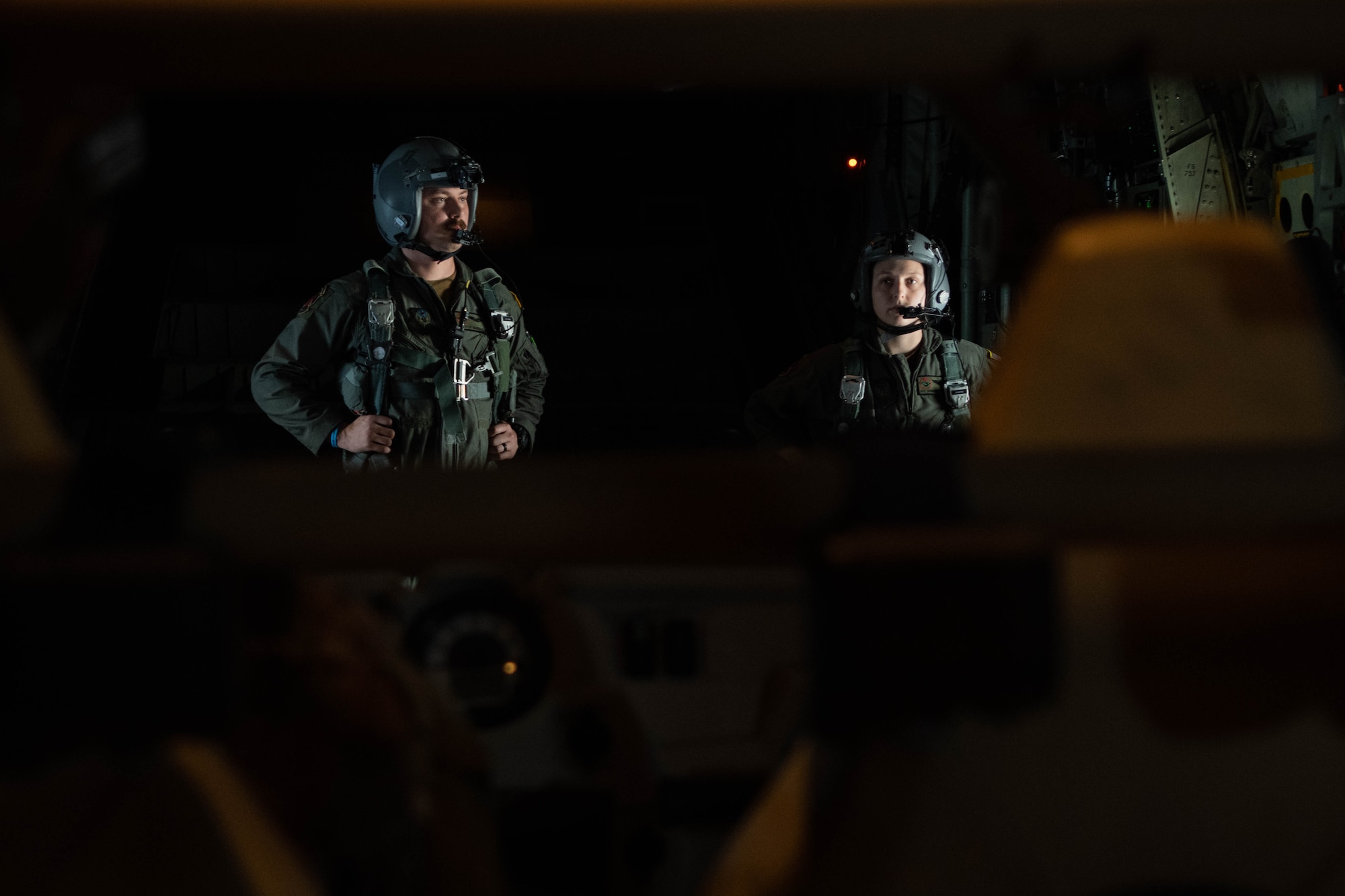 Airmen prepare for flight operation.