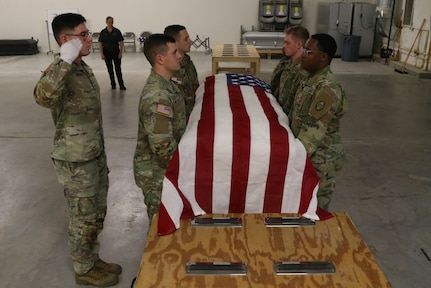 Virginia, Maryland, N.C. Guard Soldiers train on basics of Military Funeral Honors at SMR