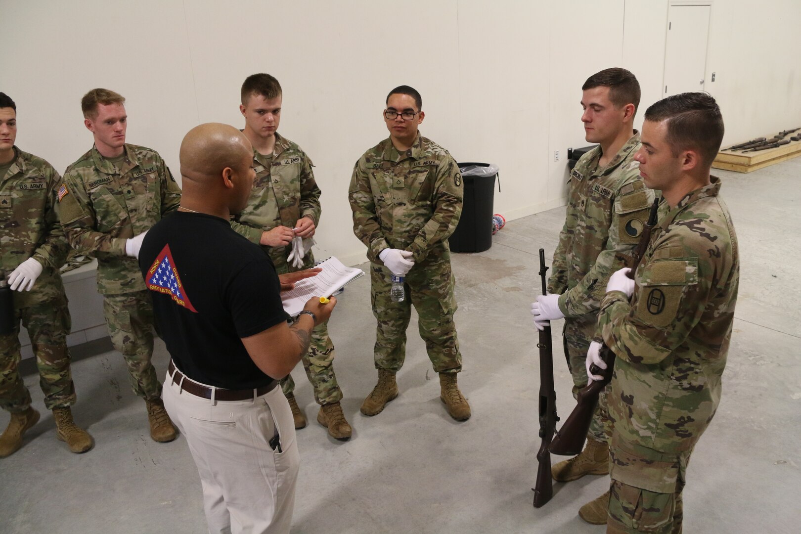 Virginia, Maryland, N.C. Guard Soldiers train on basics of Military Funeral Honors at SMR