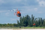 United States Coast Guard MH-65 Dolphin helicopter from Coast Guard Air Station Miami, training at Homestead ARB