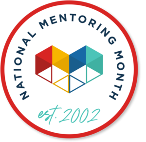 Graphic showing the National Mentoring Month logo.