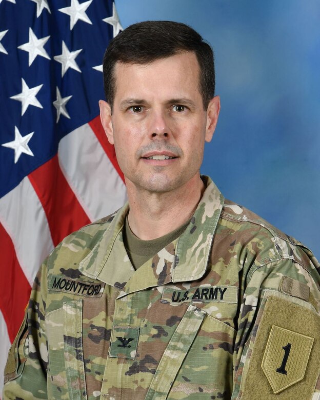 Colonel John B. Mountford hails from DeSoto, Missouri and commissioned as a second lieutenant in the Field Artillery in June 1995 from the United States Military Academy at West Point.Colonel Mountford has commanded at the Detachment, Battery, Battalion and Brigade levels. Most recently he commanded the 210th Field Artillery Brigade at Camp Casey, Republic of Korea.His past assignments include: 3rd Battalion, 27th Field Artillery Regiment, 18th Field Artillery Brigade; 1st Battalion, 5th Field Artillery in direct support of 1st Brigade, 1st Infantry Division; 1st Battalion, 77th Field Artillery in direct support of the 172nd Brigade Combat Team; 1st Battalion, 7th Field Artillery in direct support of 2nd Brigade, 1st Infantry Division; 210th Field Artillery Brigade attached to 2nd Infantry Division; 1st Infantry Division Headquarters; V Corps Headquarters; United States 8th Army Headquarter; Headquarters Department of the Army G-8; the Office of the Vice Chief of Staff Army; and, the Office of the Under Secretary of Defense for Personnel and Readiness.His overseas assignments include Australia, Germany, and the Republic of Korea with multiple operational deployments in support of Operation IRAQI FREEDOM and Operation INHERENT RESOLVE.COL Mountford holds a Master’s Degree in Organizational Leadership. He is a graduate of the US Army Command and General Staff College, and the United Kingdom’s Higher Command and Staff Course. He was the Army War College Fellow at Yale’s Jackson Institute for Global Affairs and a 2020-2021 Massachusetts Institute of Technology (MIT) Seminar XXI Fellow.
