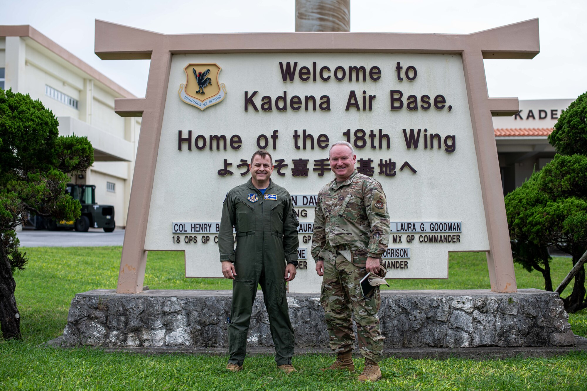 Airmen pose for a picture.
