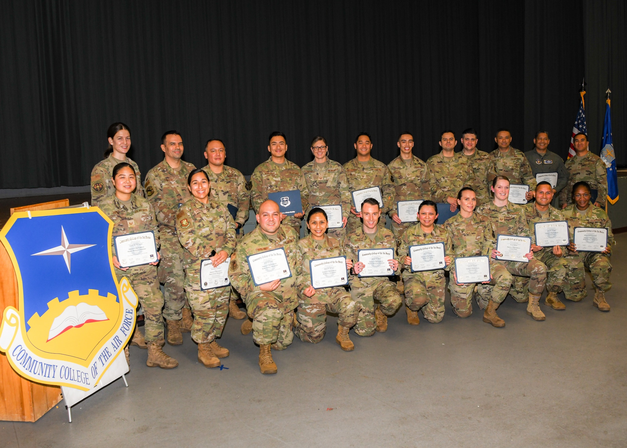 Recent 349 AMW graduates of the CCAF recognized