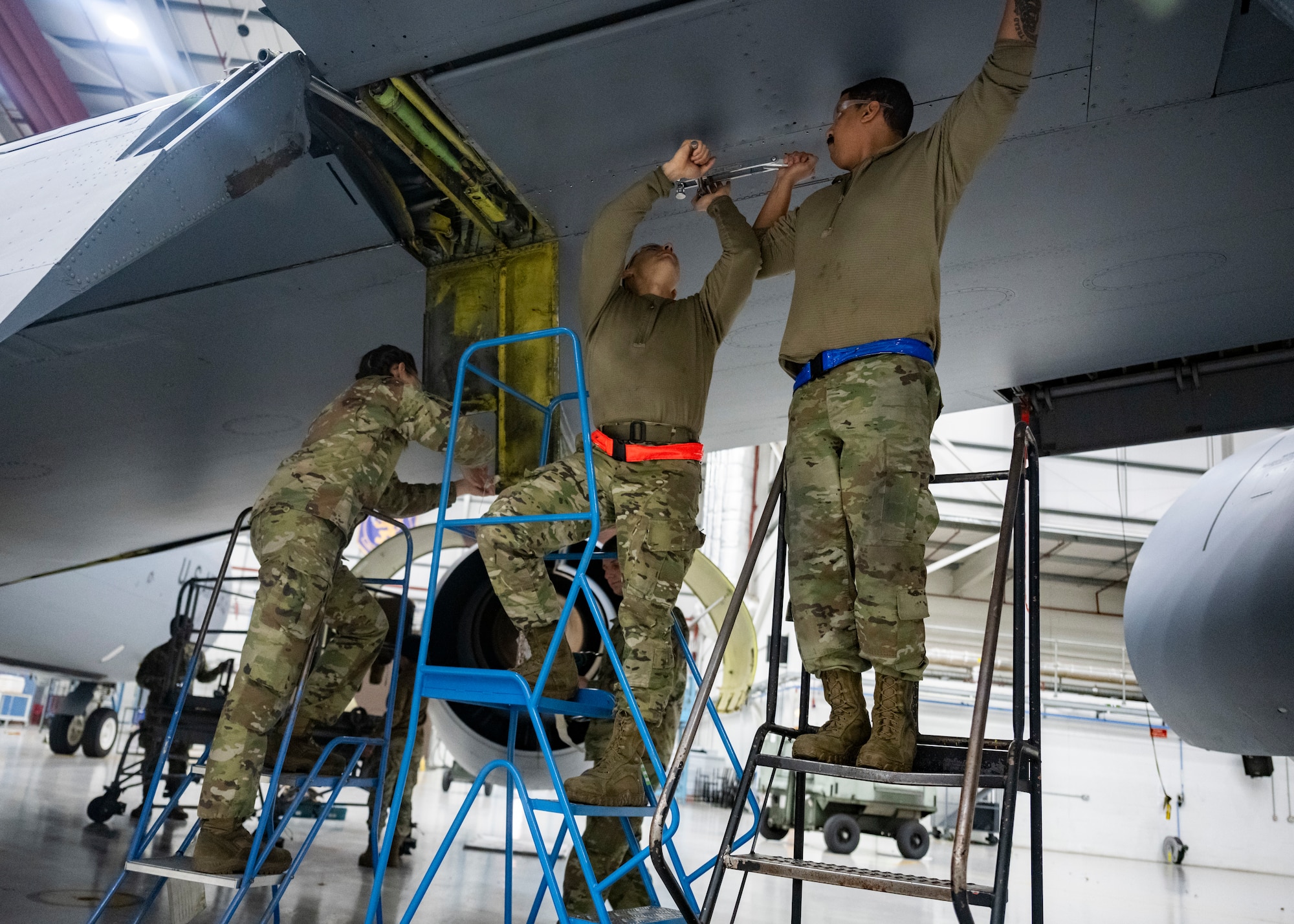 Maintenance Airmen routinely perform preventative maintenance on the KC-135 to ensure mission and operational readiness.