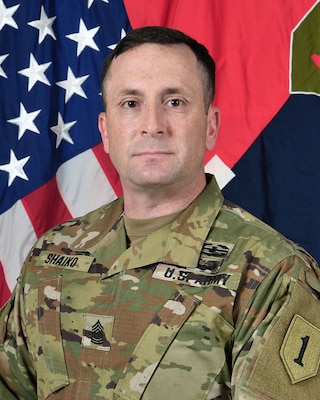 Command Sergeant Major Christopher Shaiko hails from Springfield, VA. He entered the United States Army in February 1998 as a Patriot System C2 Operator and later reclassified to an Armored Reconnaissance Specialist in 2000. CSM Shaiko has served in heavy and light units throughout his career and has held every leadership position including Squad Leader, Section Leader, Platoon Sergeant, First Sergeant and Operations Sergeant Major. He recently served as the 1st Squadron, 16th Cavalry Regiment’s Command Sergeant Major.

His assignments include the 108th Air Defense Artillery Brigade, Fort Bliss, TX., 3rd Squadron, 3rd Armored Cavalry Regiment, Fort Carson CO., 4th Squadron, 7th Cavalry Regiment, Camp Garry Owen, Korea, 2nd Battalion, 7th Infantry Regiment, Fort Stewart, GA., 1st Squadron, 38th Armor Regiment, 525th
BFSB, Fort Bragg, NC. His broadening assignments include positions as a Senior Observer Controller/Trainer in 1st Squadron, 409th Regiment (CAV) (TS), Fort Knox, KY., and as the Senior Military Science Instructor at Iowa State University Army ROTC. CSM Shaiko has two combat deployments in
support of Operation Iraqi Freedom and a peace keeping mission in Kosovo.

CSM Shaiko’s education includes all levels of NCOPDS culminating with United States Army Sergeants Major Academy, Class 68. He holds a Bachelor of Liberal Arts degree from Excelsior College, Albany, NY. and is currently working towards a Master’s degree in Defense and Strategic Studies from
University Texas at El Paso.