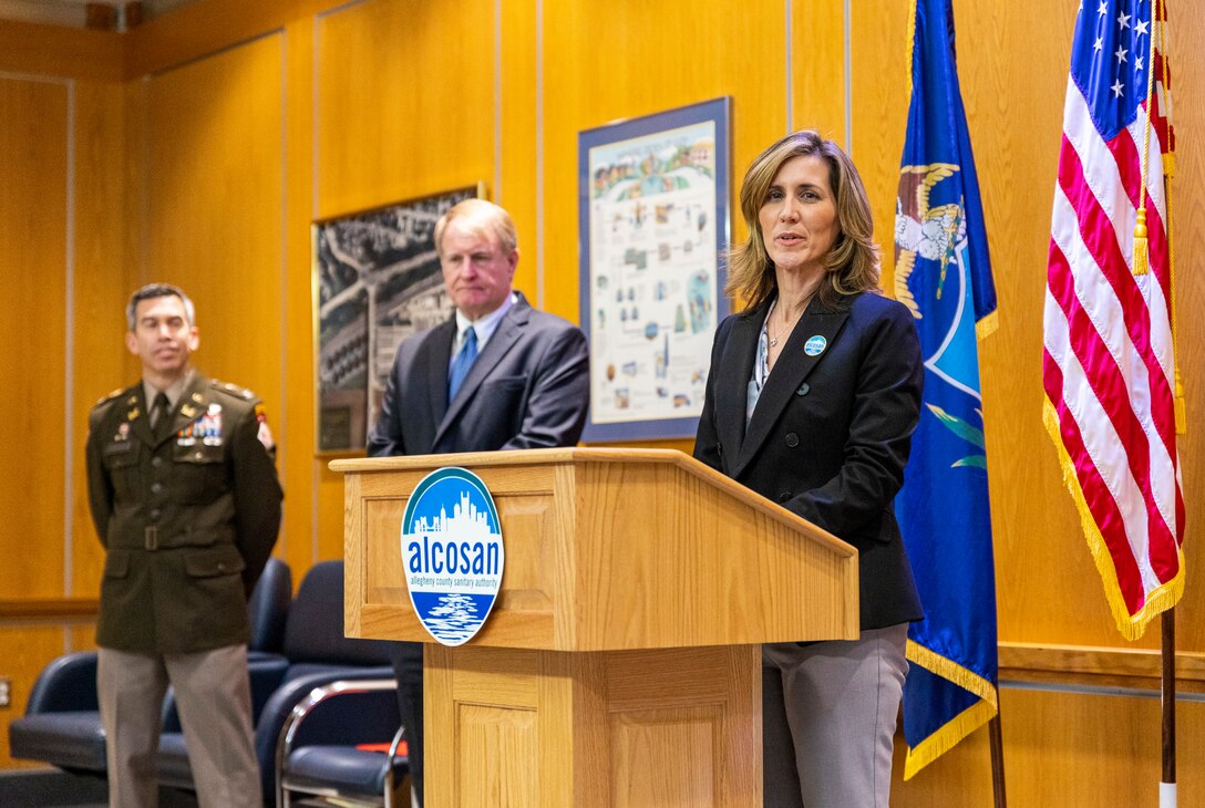 Ceremony signing for public partnership agreement.