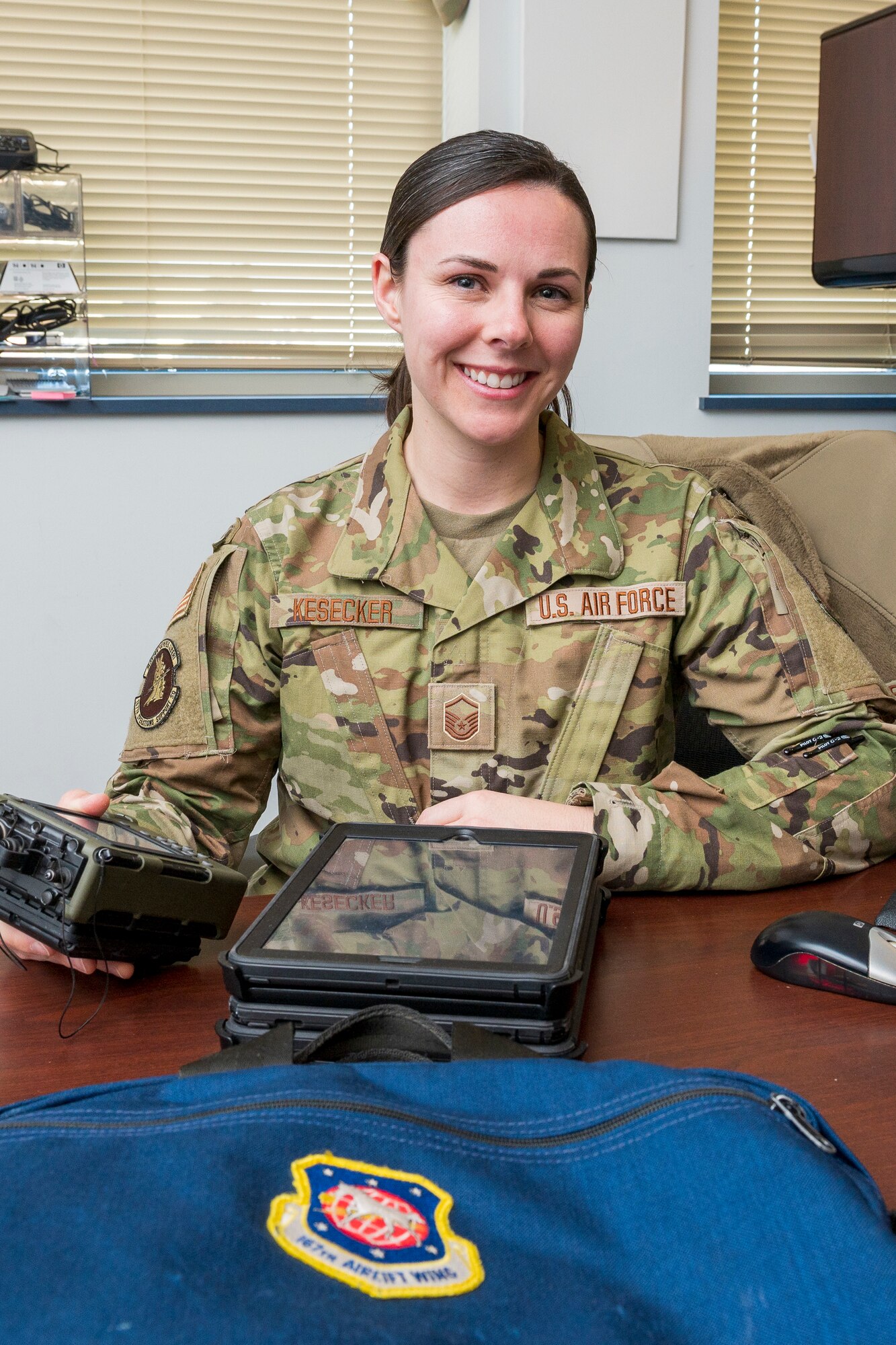 U.S. Air Force Master Sgt. Samantha Kesecker is a cyber surety craftsman for the 167th Operations Group and the 167th Airlift Wing Airman Spotlight for January 2023.