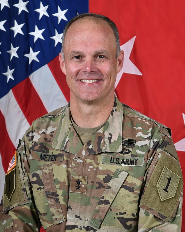Major General John V. Meyer, III graduated from the Virginia Military Institute (VMI) in 1993 and was commissioned into the Armor Branch.MG Meyer has served in a variety of positions throughout the United States, Europe, and Asia. He has commanded the 2d Battalion, 28th Infantry Regiment and the 2d Cavalry Regiment. He has also served as the Deputy Commanding General (Maneuver), 4th Infantry Division.MG Meyer’s staff assignments include service as the Director of Training, G3, U.S. Army Forces Command; Executive Assistant to the Chairman of the Joint Chiefs of Staff; and most recently, as the G3, U.S. Army Europe and Africa.MG Meyer holds a degree in history from VMI and is a graduate of the U.S. Army’s School of Advanced Military Studies and the U.S. Naval War College. His awards include operational campaign medals for Southwest Asia, Iraq, and Afghanistan.