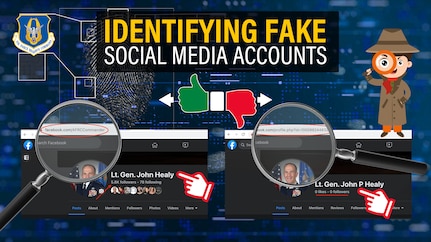 Identifying Fake Social Media Accounts graphic