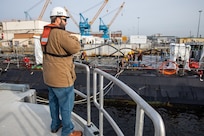 Norfolk Naval Shipyard (NNSY) welcomed the submarine USS John Warner (SSN 785) for the shipyard’s first Chief of Naval Operations (CNO) Virginia-class Extended Dry-docking Selected Restricted Availability (EDSRA), Jan. 11