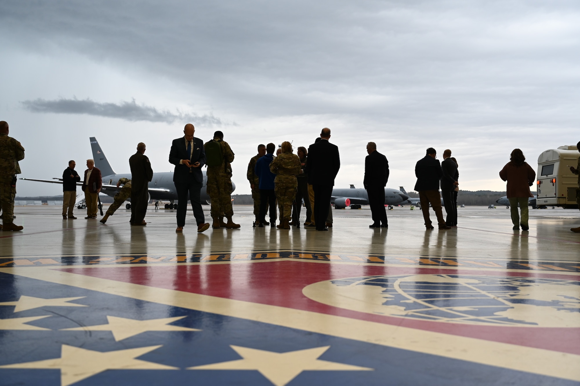 186th Air Refueling Wing hosts state leadership for KC-46 tour.